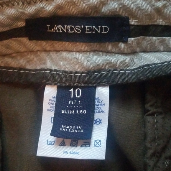 Lands' End Women's Mid Rise Straight Leg Pants - Picture 3 of 4